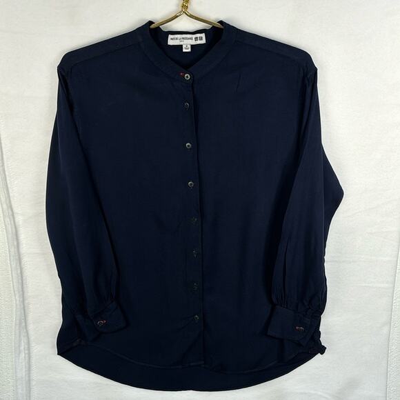 Ines de la Fressange Uniqlo Women Long Sleeve Button Down Shirt Size Medium - Picture 1 of 9